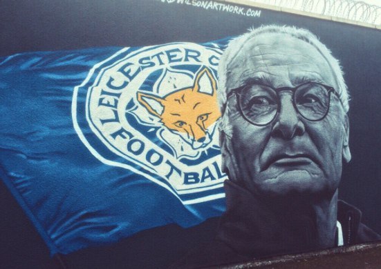 Leicester are the champions of England! - Leicester, , Graffiti, Champion, Claudio Ranieri