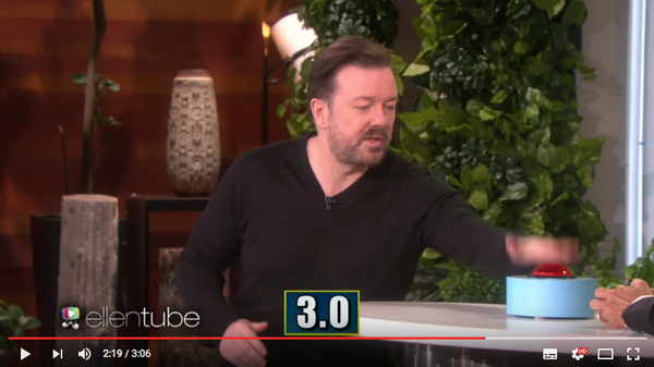 Ricky Gervais Ricky Gervais, , , Ellen, Ellenshow, , 