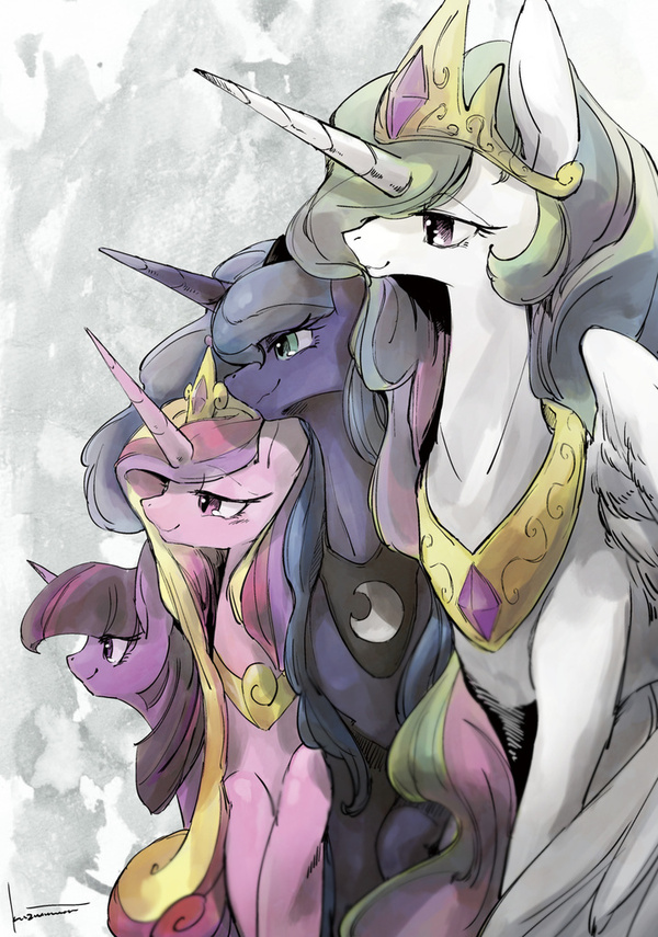   My Little Pony, Princess Cadance, Princess Luna, Princess Celestia, Twilight sparkle