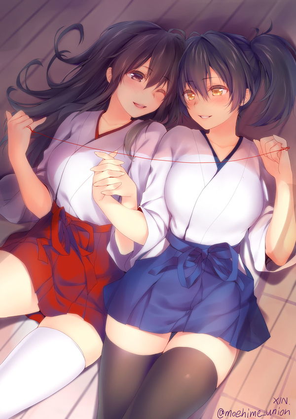 Anime Art 665 , Anime Art, Kantai Collection, Akagi, Kaga