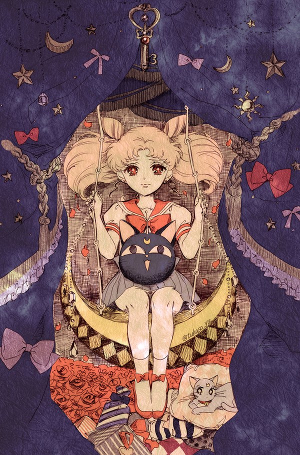 Small Lady , Anime Art, Sailor Moon, Tsukino Chibiusa, Diana, Luna-p, , T growing