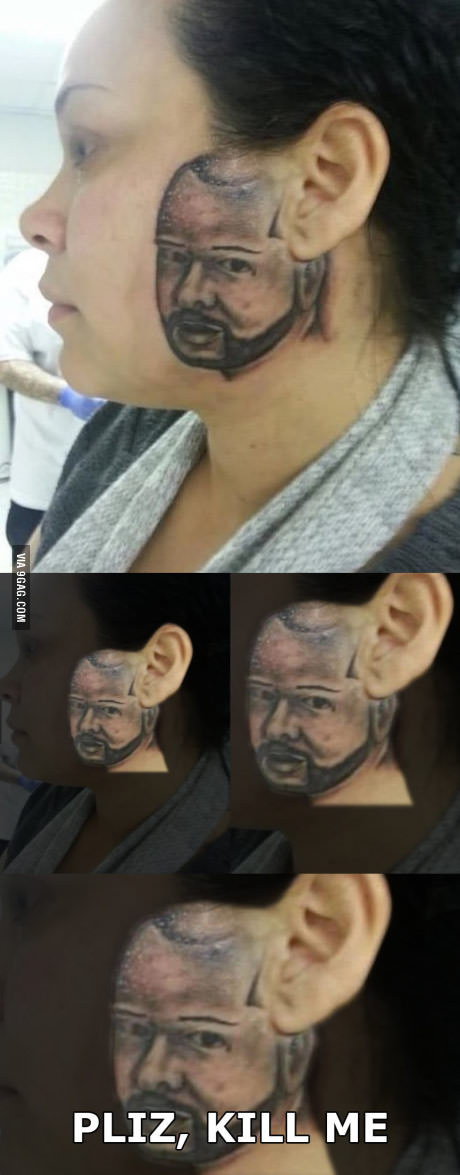 Деннис Родман сделал татуировку лица своей девушки на щеке