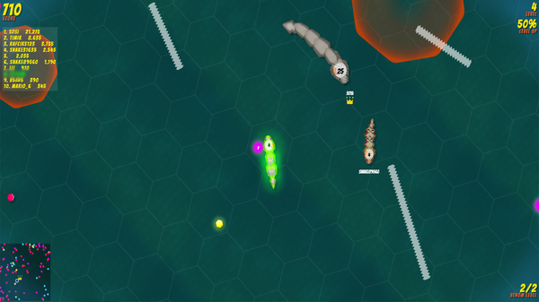 Новая браузерная залипалка supersnake.io