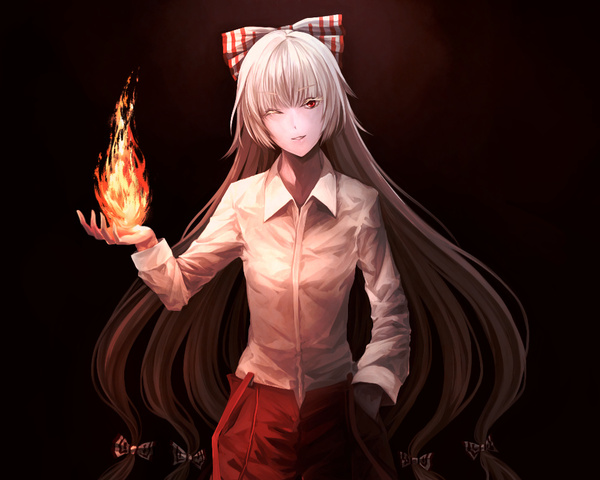 Fujiwara no Mokou Anime Art, , , Touhou