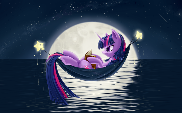 Reading by Moonlight My Little Pony, Twilight sparkle, Dstears