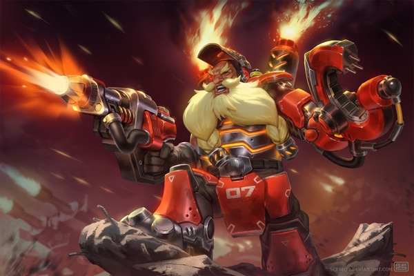 Molten cooooore! Torbjorn, Overwatch, Scebiqu, 