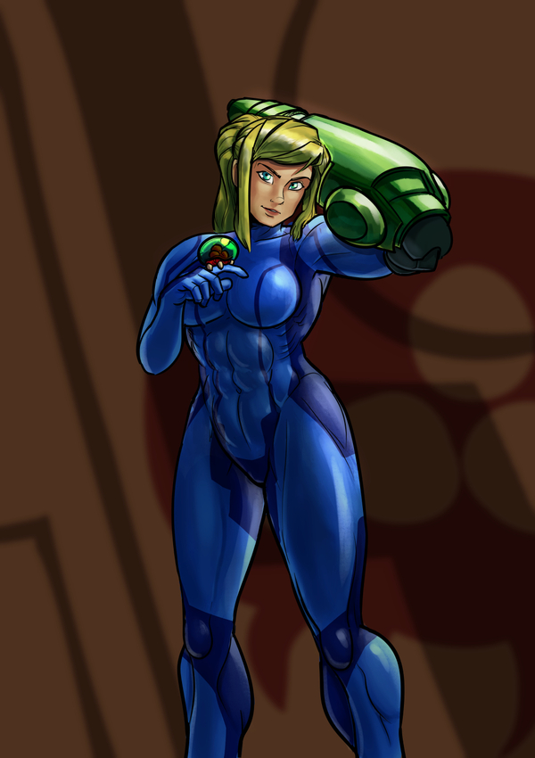 SamusPose Zero Tran4of3, Samus Aran, Metroid,  , , 