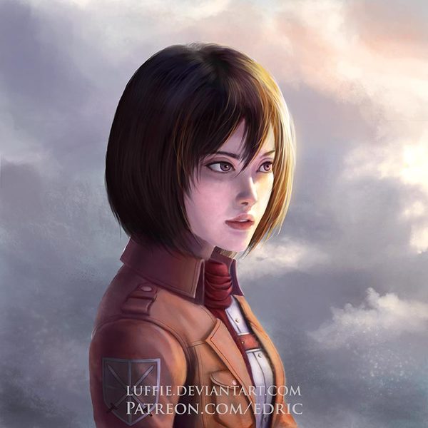    Attack on Titan, , , Anime Art, Mikasa Ackerman, Levi Ackerman, Edric Yoeliawan