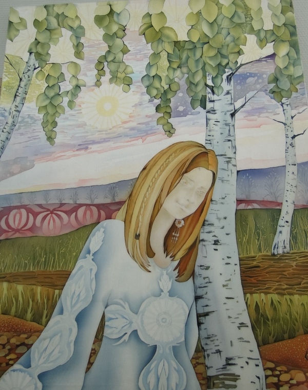 Горячий батик: панно На рассвете