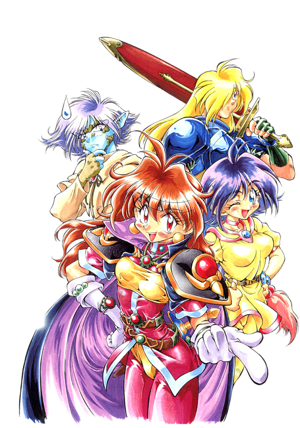 All together! , Slayers, Lina Inverse, Gourry Gabriev, Zelgadis Greywords, Anime Art