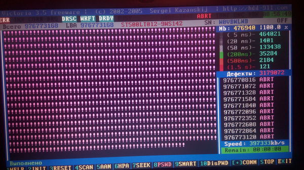 Windows не запускался, решил проверить хард на ошибки(жесткому чуть больше года!)