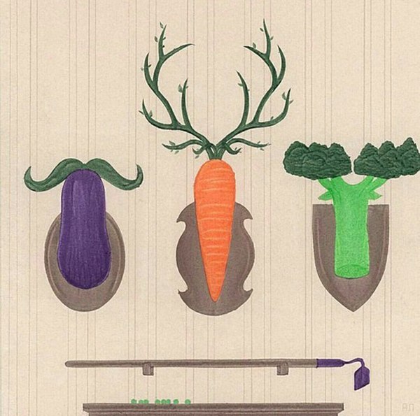 paper vegan trophies - My, Vegan, Carrot, Trophy, Raw food, Eggplant, Onion, Papercraft, Low poly, Longpost