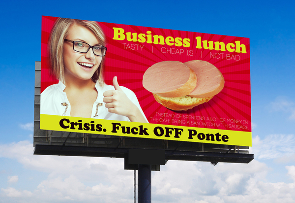 Business lunch - Dinner, My, Business lunch, A sandwich, Fast food, Poster