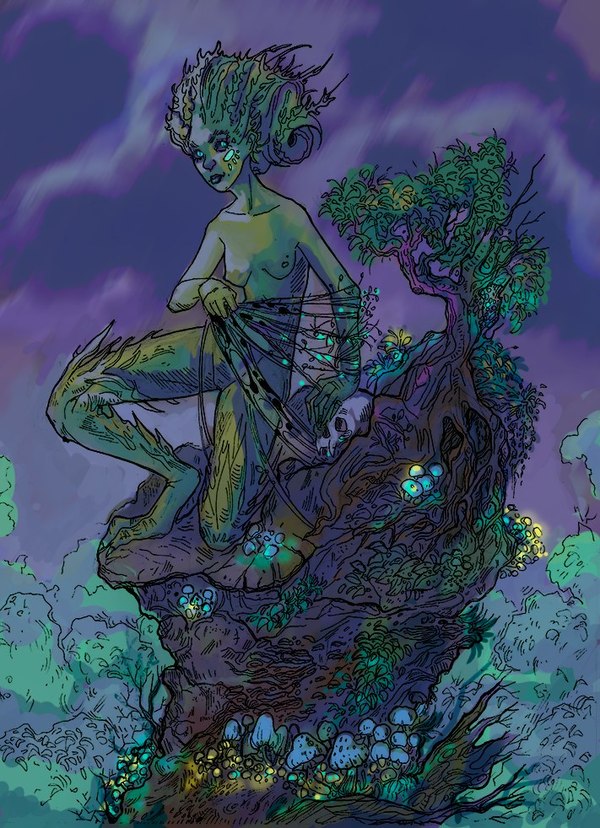 Witch flesh. - NSFW, Interesting, Witches, Art, Fantasy, Comics, Longpost