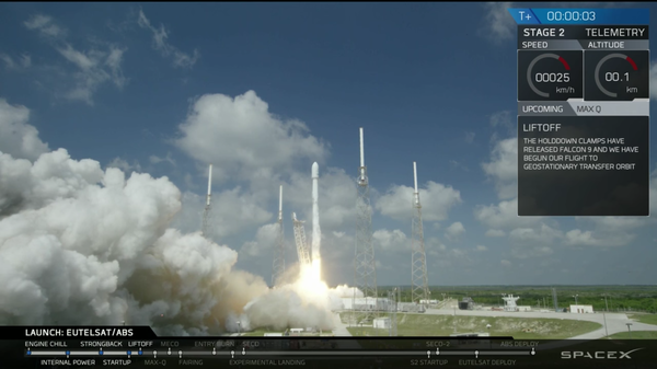   "Falcon-9.2FT (R)"   Eutelsat 117W B & ABS-2A - 17:29   , , NASA, SpaceX, Falcon 9, , 