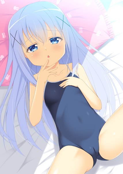 Chino - NSFW, , Anime art, Swimsuit