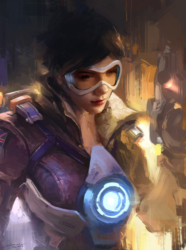 Tracer Tracer, Overwatch, , , Game Art, Zack Cy