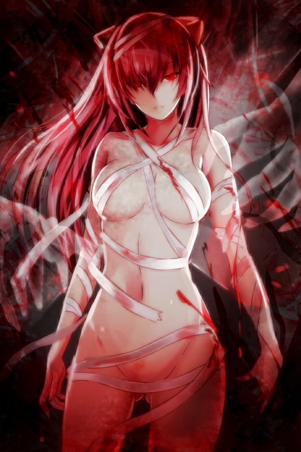 Lucy. - NSFW, Аниме, Anime Art, Elfen Lied, Lucy, Lucy (Elfen Lied)