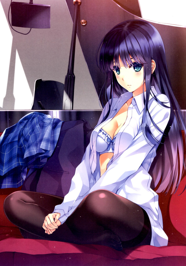 Anime art - NSFW, Anime Art, Аниме, White album 2, Touma kazusa, Колготки