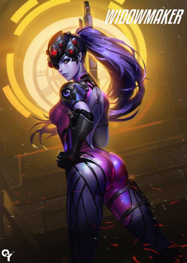 Качественный арт Widowmaker (Overwatch) роскошные сиськи