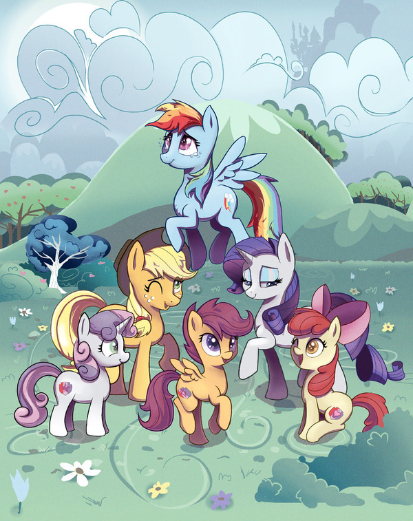    Scootaloo, Sweetie Belle, Applebloom, Applejack, Rarity, Rainbow Dash, Mane 6, My Little Pony