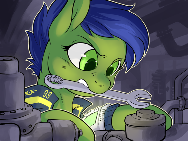 Fallout:Equestria Red yey, My Little Pony, Fallout: Equestria, Littlepip, Scotch tape, MLP Edge