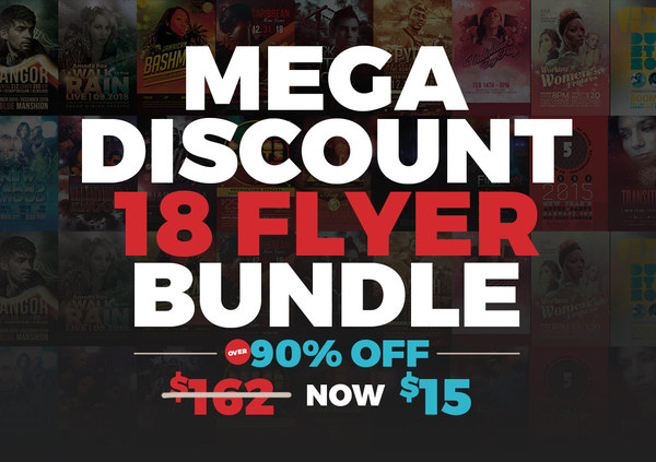Mega Discount Flyer Bundle (PSD) , ,  , , 