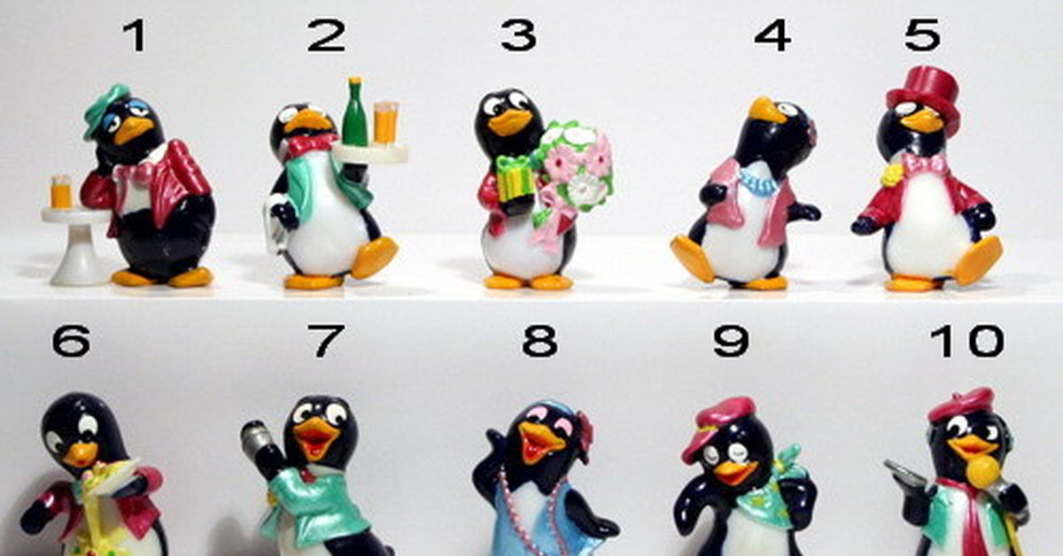 Киндер игрушки пингвины. Коллекция пингвинов из Киндер сюрприза 1992. Киндер сюрприз пингвины 1992. Киндер сюрприз коллекция пингвинов. Коллекция Киндер пингвинов 1992.