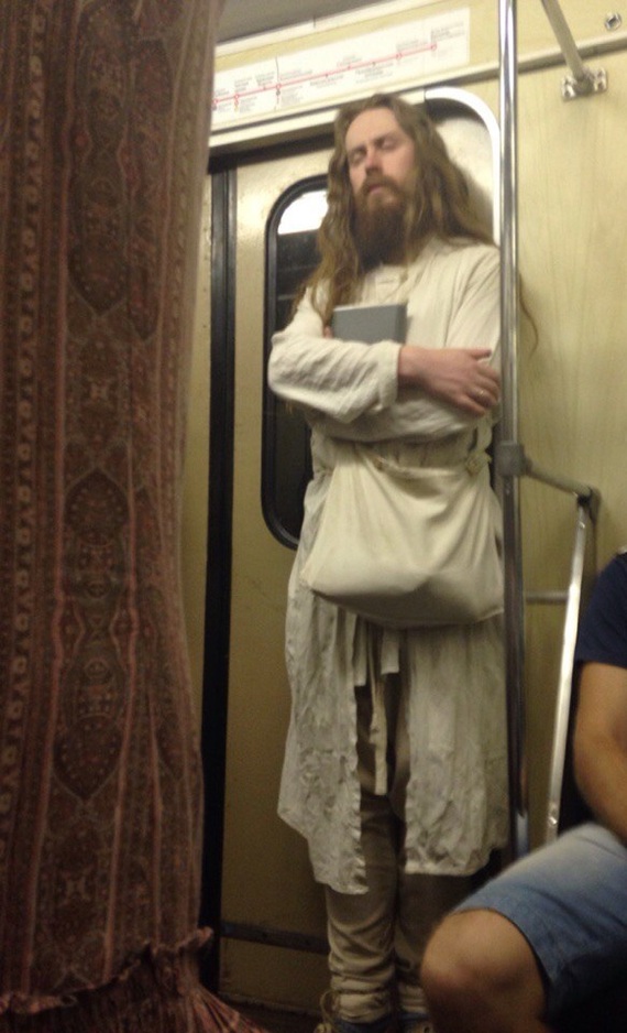 Вот кого встретил в метро.