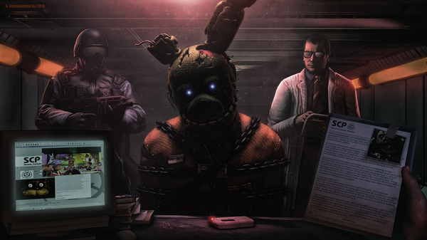 SCP-3876: Springtrap Five Nights at Freddys, Fivenigtsatfreddy, SCP, SCP Art, SFM, Source, Source Art, , Springtrap