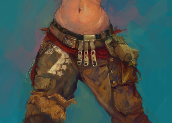 Тренировка на риосвание одежонки и кожи, может кому приглянется пузико =D