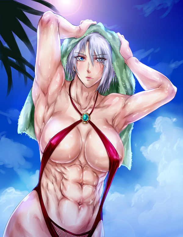 Christie - NSFW, Strong girl, Art, Dead or alive, Anime, Anime art, Christie, Longpost, Dead Or Alive (game series)