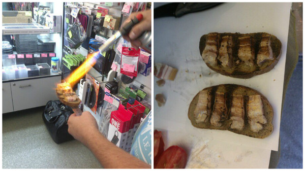 Суровый перекус на работе в воскресенье