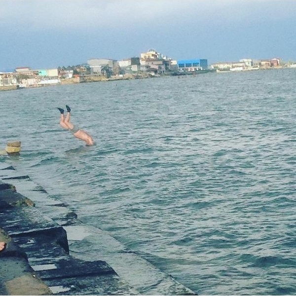 10 июля Евпатория, море наверное еще не прогрелось....