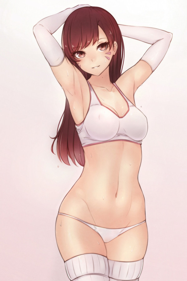 Lovely underwear. - NSFW, Anime, Not anime, Anime art, Overwatch, Dva