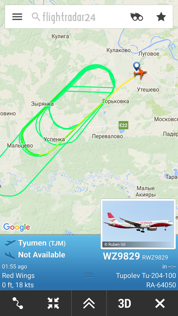 Tu-204 with a failed engine is preparing for landing in Tyumen - Airplane, Plane landing, Emergency landing, Longpost, Landing