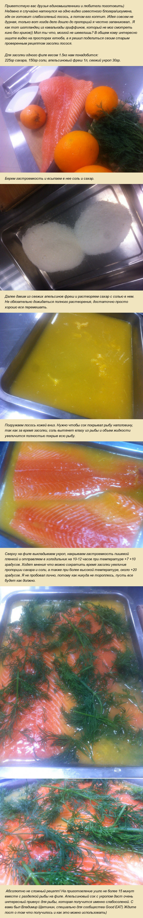 good recipe. Lightly salted salmon. - My, Good eat, Vladimir Shchetinin, Lightly salted salmon, Recipe, Food, My, Longpost