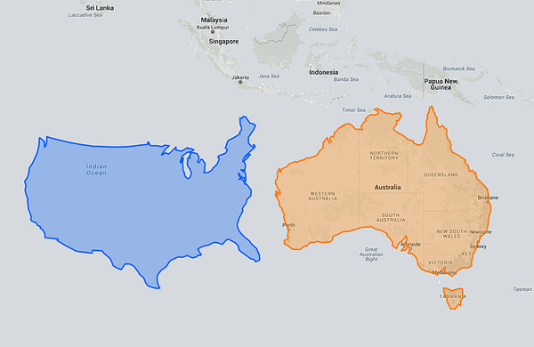 Реальные размеры стран и континентов Страны, Континенты, Размер, Сравнение, География, Интересное, Длиннопост