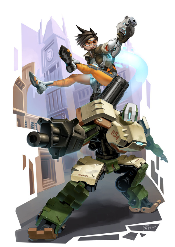 Overwatch, by Agustinus DeviantArt, , Overwatch, Bastion, Tracer