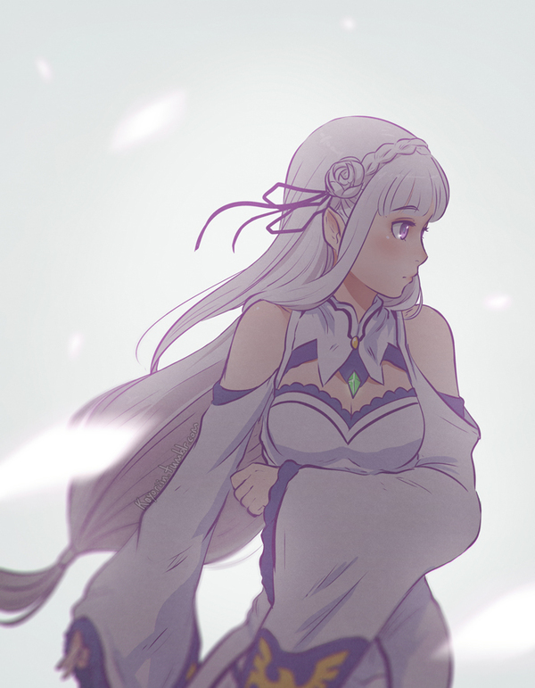Emilia , Anime Art, Re:Zero Kara, , Koyorin, Emilia