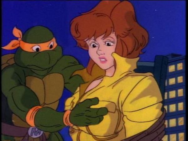 April boobs - NSFW, Teenage Mutant Ninja Turtles, , April O'Neill, Michelangelo, Boobs, GIF, Longpost