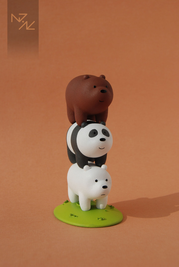 We bare bears - Моё, We Bare Bears, Скульптура, Игрушки, Мультфильмы, Toys, Фигурки, Длиннопост