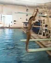 УФ пронесло Прыжки в воду, Fail, Гифка, Женщина
