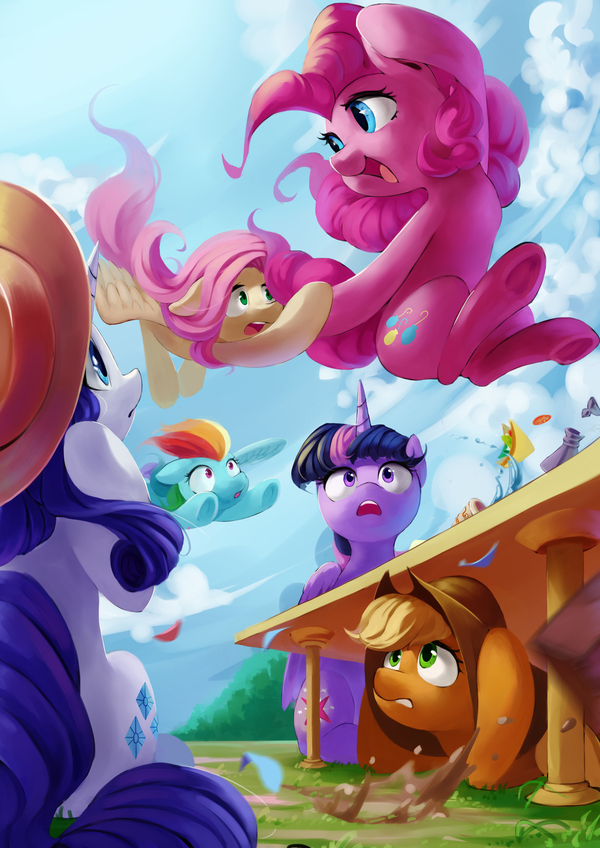   ! My Little Pony, Applejack, Rarity, Pinkie Pie, Rainbow Dash, Twilight sparkle, Fluttershy