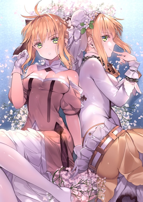 By  rozer , Anime Art, Fate Extra CCC, Fate-extra, Fate Unlimited Codes, Saber, Saber lily, Saber Bride