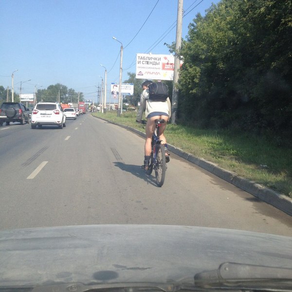 Soul on Gelika - booty on a bike - NSFW, Cyclist, Booty, Chelyabinsk, Metro without pants