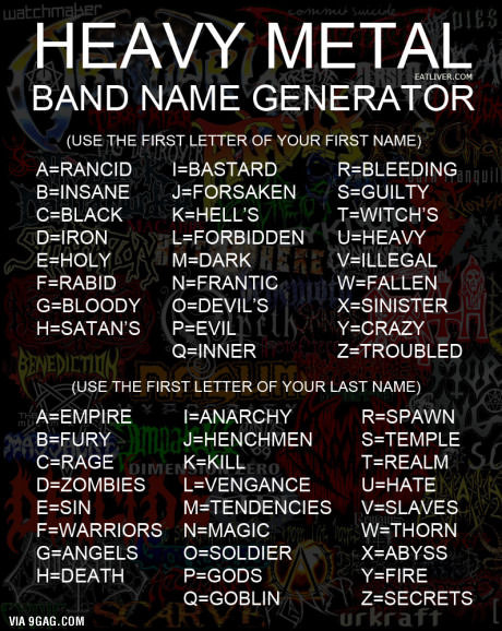 Как бы называлась ваша металл группа