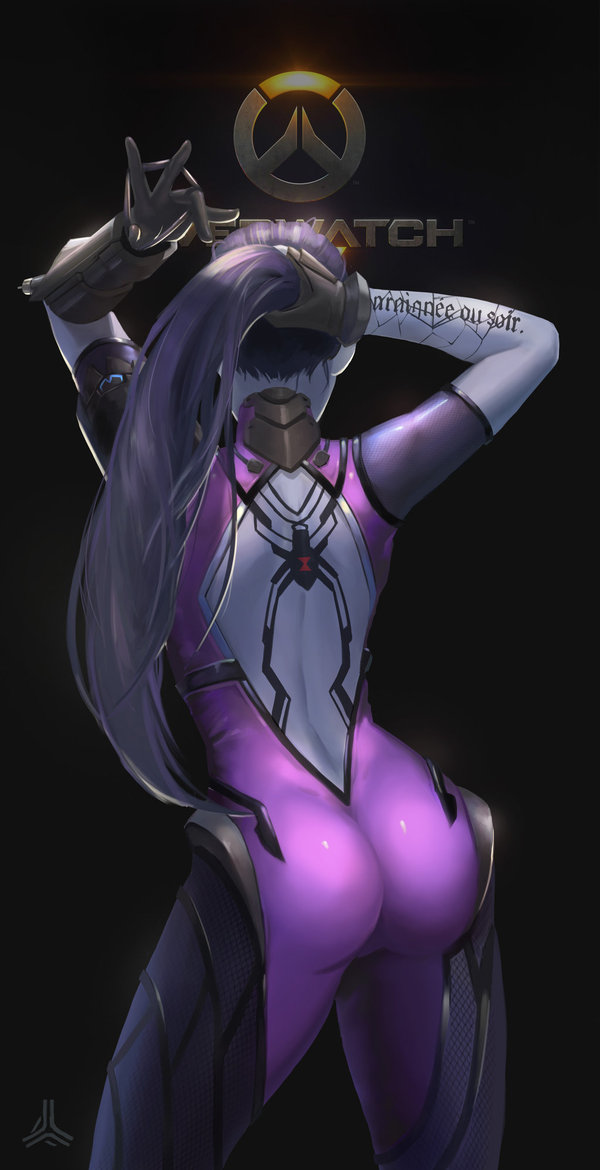 Блудный арт Widowmaker (Overwatch) тема сисек раскрыта