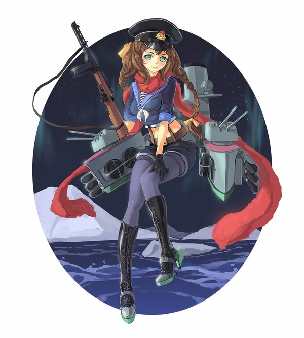 Soviet KanColle: leader destroyer Tashkent (Project 20I Tashkent-class destroyer) Kantai Collection, Anime Art, , Funmade, , , Tashkent