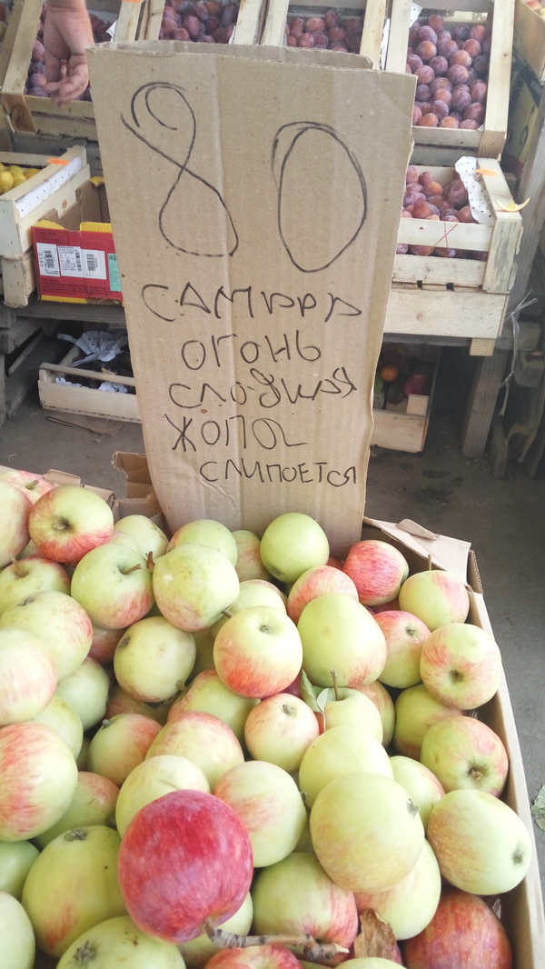 In the open spaces of the Market - Market, My, Longpost, Apples